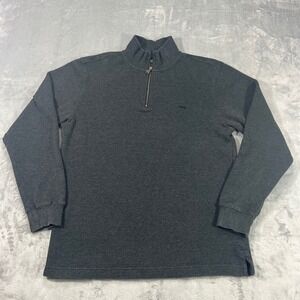 RODD & GUNN Mens 1/4 Zip Pullover Sweater Size Small Dark Gray Cotton Preppy